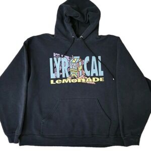 Rare Lyrical Lemonade Everyday Essentials Black Graphic Hoodie Size XL Music